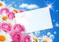 : Flower card with bubbles - 5