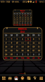 : d13 Calendar Widget Gold Red